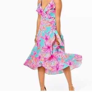 NWT Lilly Pulitzer Surf Blue Bonita Blooms MSRP $198